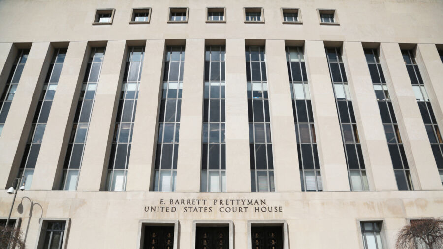 View of DC District Court as Trump Indictment Looms