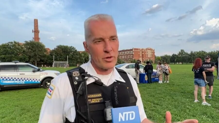 Community Members and Police Bond at National Night Out in Chicago