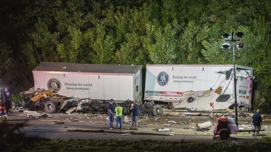 5 Killed When RV Blows Tire, Crashes Head-On Into Tractor-Trailer