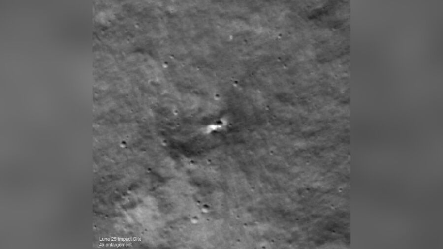 NASA Spacecraft Around Moon Spots Likely Crash Site of Russia’s Lost Lunar Lander
