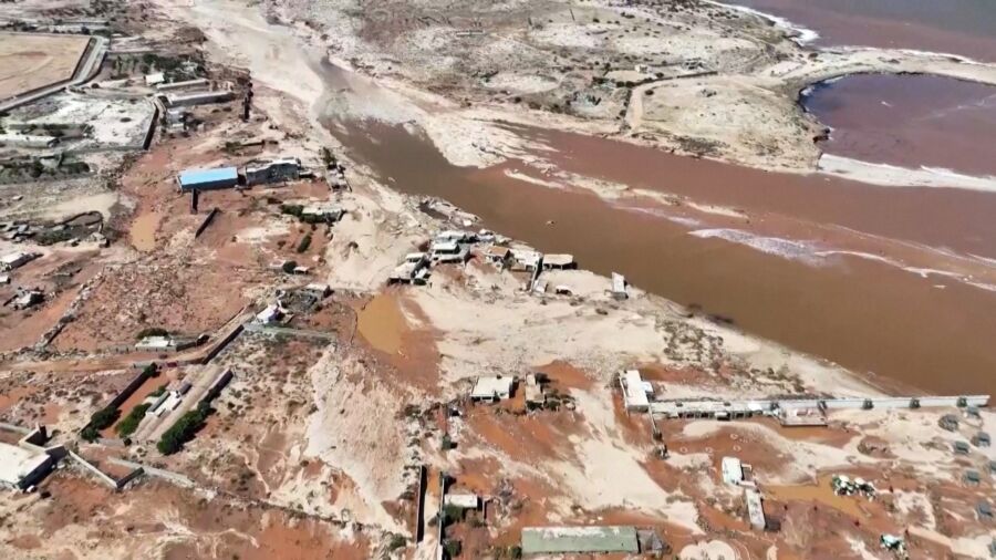Aerial View Shows Extent of Damage Caused by Deadly Flood Killing ...