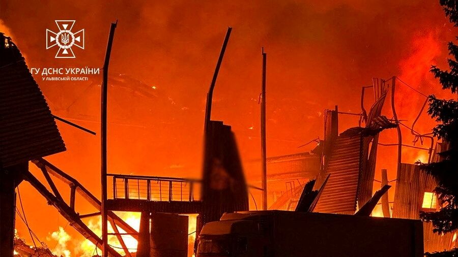 Russian Attacks on Ukraine Kill 2, Lviv Warehouses Set Ablaze: Officials
