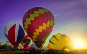 Hot Air Balloons Fill the Skies Above New Mexico