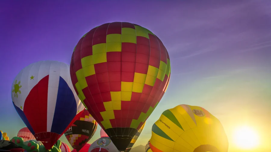 Hot Air Balloons Fill the Skies Above New Mexico