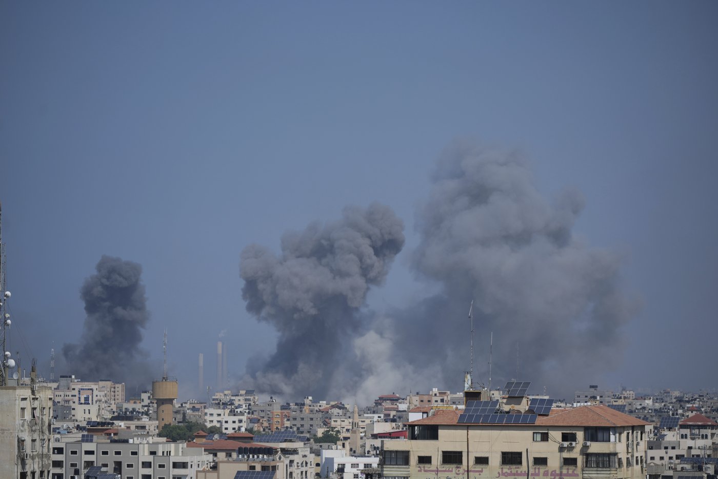 Second View of Gaza Skyline as Israel Bombards Hamas Targets (Oct. 12