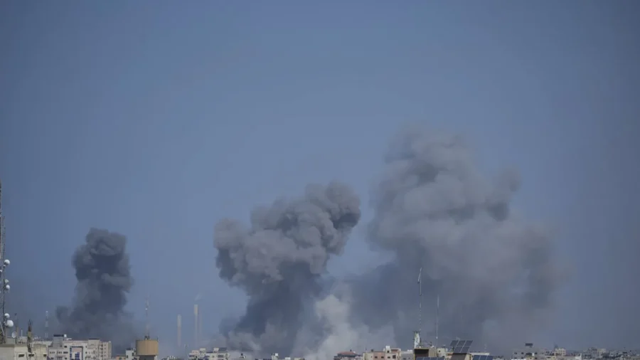 Second View of Gaza Skyline as Israel Bombards Hamas Targets (Oct. 12, Part 2)