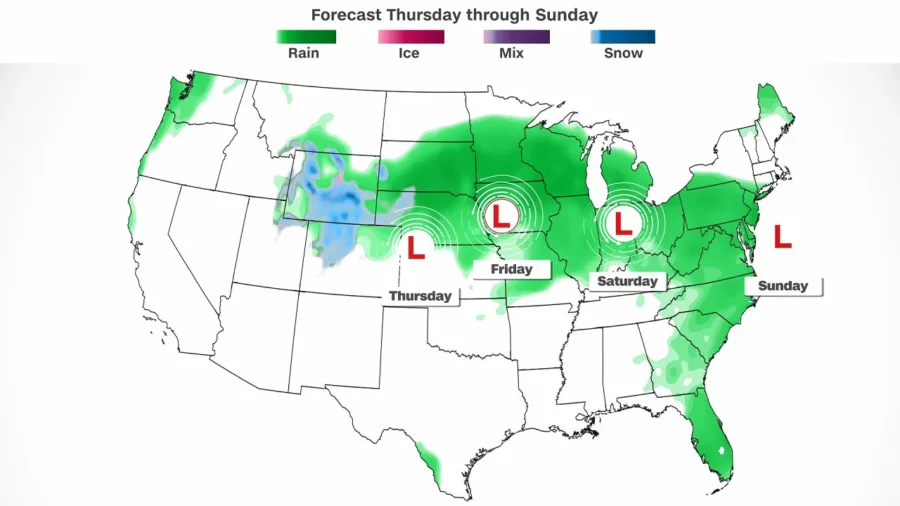 Powerful Cross-Country Storm to Deliver Snow, Severe Weather and Heavy Rain