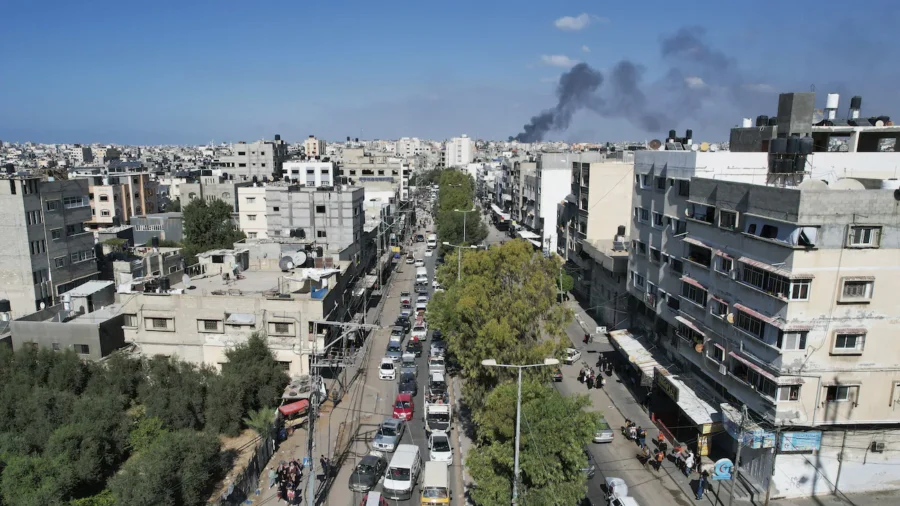 View of Gaza Skyline as Israel Bombards Hamas Targets (Oct. 14, Part 2)