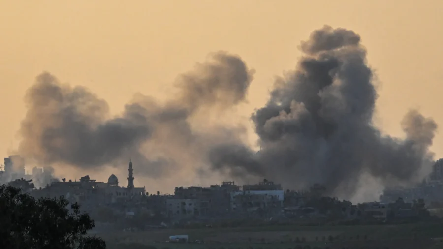 Live View of Gaza Skyline Amid Israeli Anti-Terrorist War