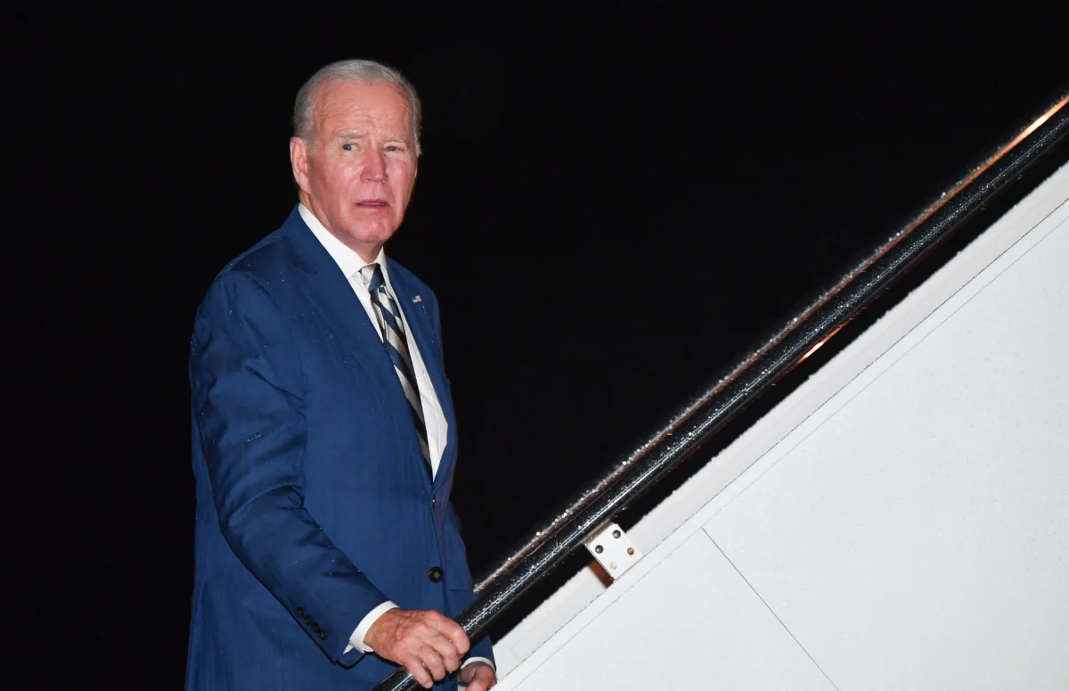 U.S. President Joe Biden boards Air Force One