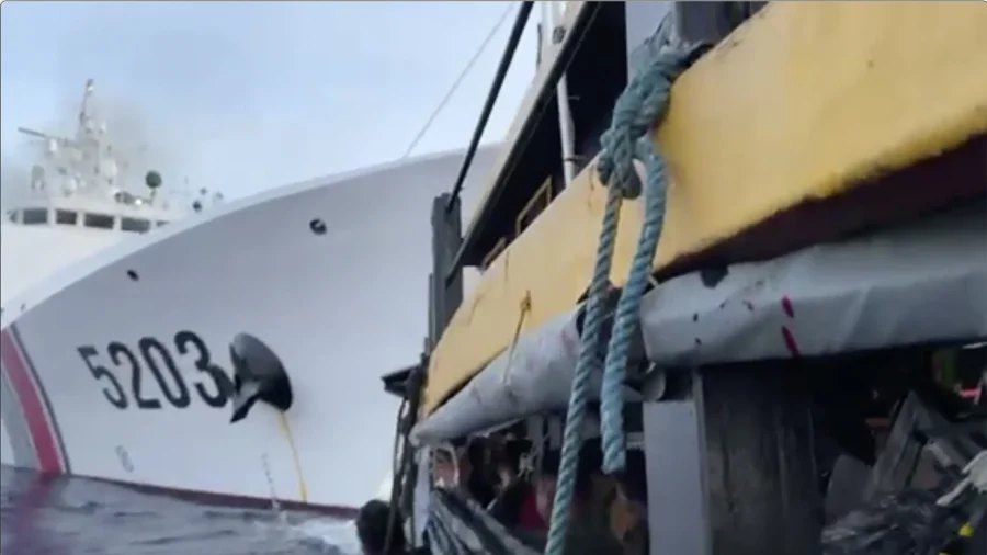 Philippines Says Coast Guard Ship and Supply Boat Rammed by Chinese Vessels at Disputed Shoal