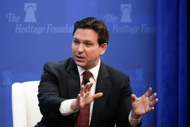 Presidential Candidate Ron Desantis Speaks At The Heritage Foundation In Washington D C