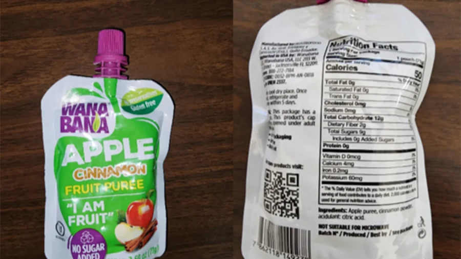 FDA Says WanaBana Fruit Puree Pouches May Contain Dangerous Levels of Lead