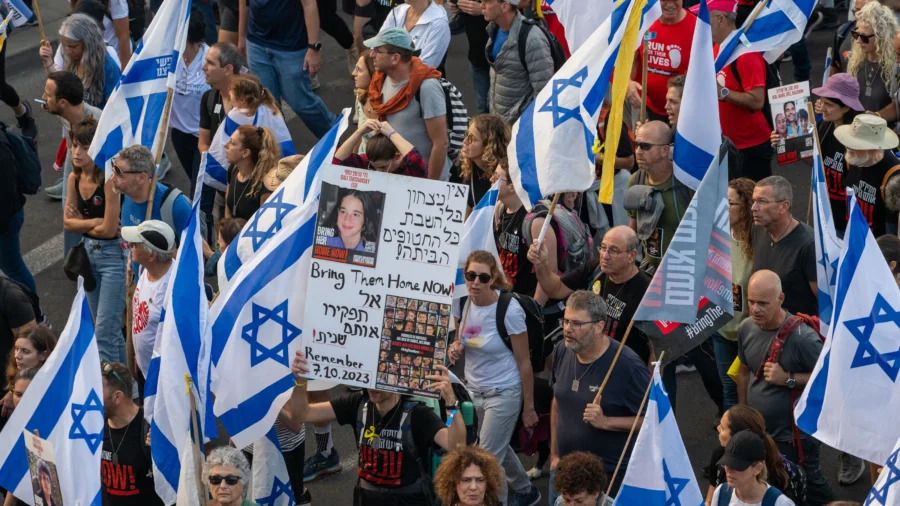 Families of Hostages Taken by Hamas Hold Rally in Tel Aviv