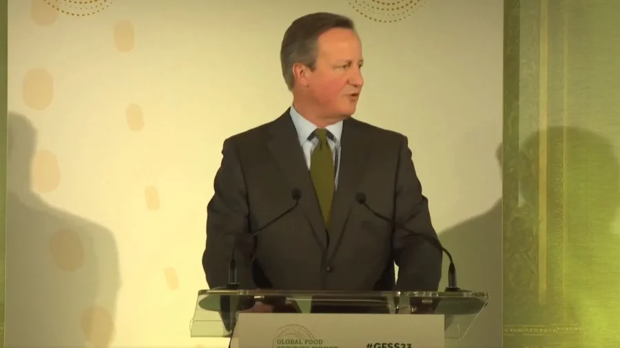British Foreign Minister Cameron Closes Global Food Security Summit