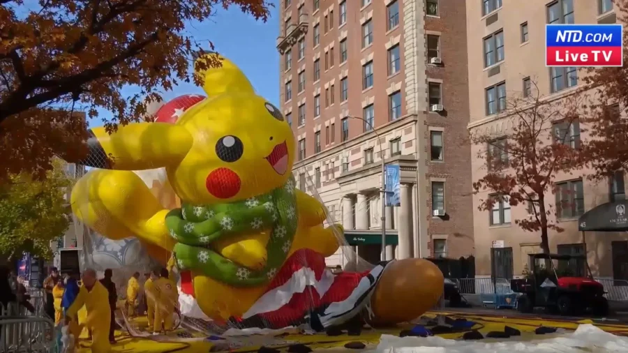Balloons Are Inflated for the Thanksgiving Day Parade