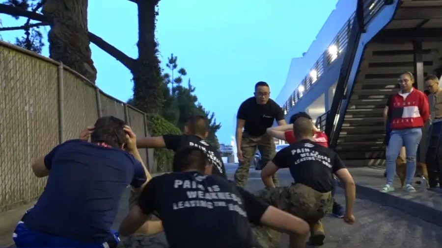 Marines Train Candidates in San Francisco for Boot Camp