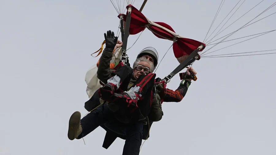 Texas Governor Skydives for First Time Alongside 106-Year-Old World War II Veteran