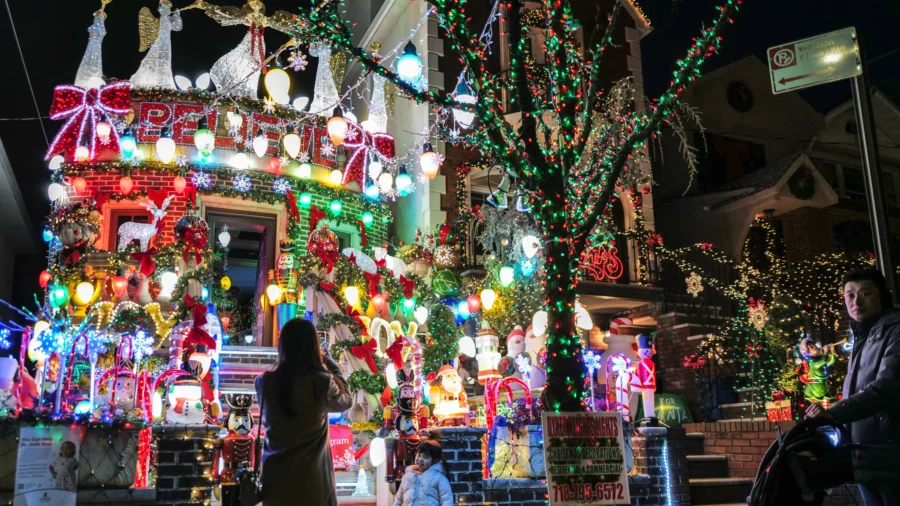 Spectators Come From Around the World to See Christmas Lights in Dyker Heights, Brooklyn