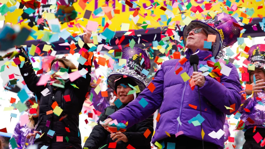 New Year’s Eve Confetti Test in Times Square