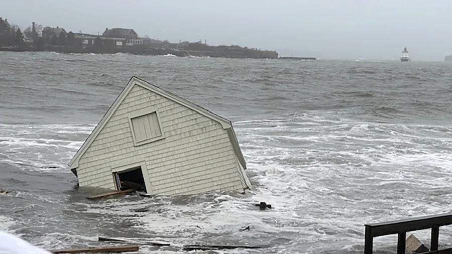 Record High Tide in Maine Washes Away 3 Historic Fishing Shacks