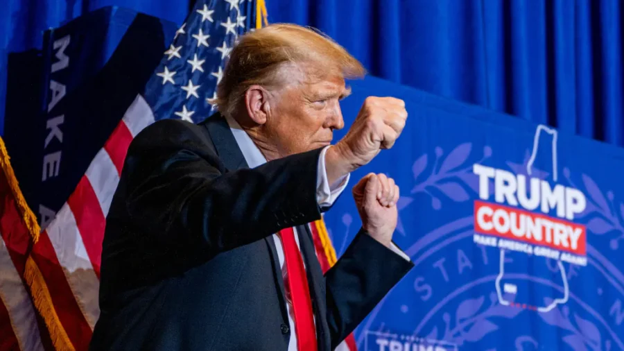 Trump Campaigns in New Hampshire After Historic Iowa Win