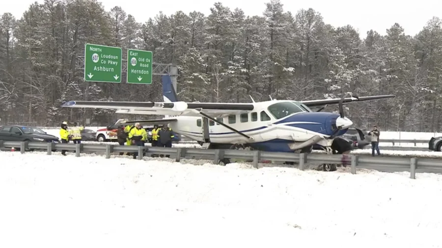 Plane Makes Emergency Landing on Northern Virginia Highway After Taking Off From Dulles Airport