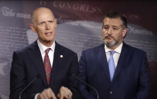 Sen. Rick Scott Leads a Press Conference with Senate Conservatives on Border Security