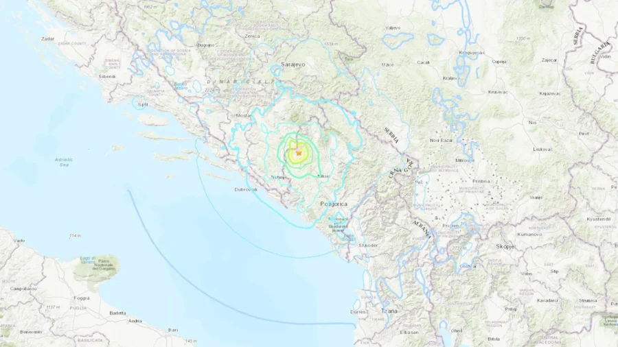 Moderately Strong Earthquake Shakes Montenegro and Neighboring Countries in Western Balkans