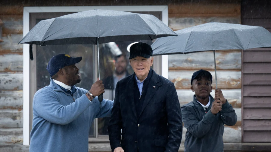 Biden Campaigns in Battleground State of Michigan