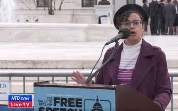 Free Speech Advocates Rally at SCOTUS Building as Justices Hear Social Media Censorship Case