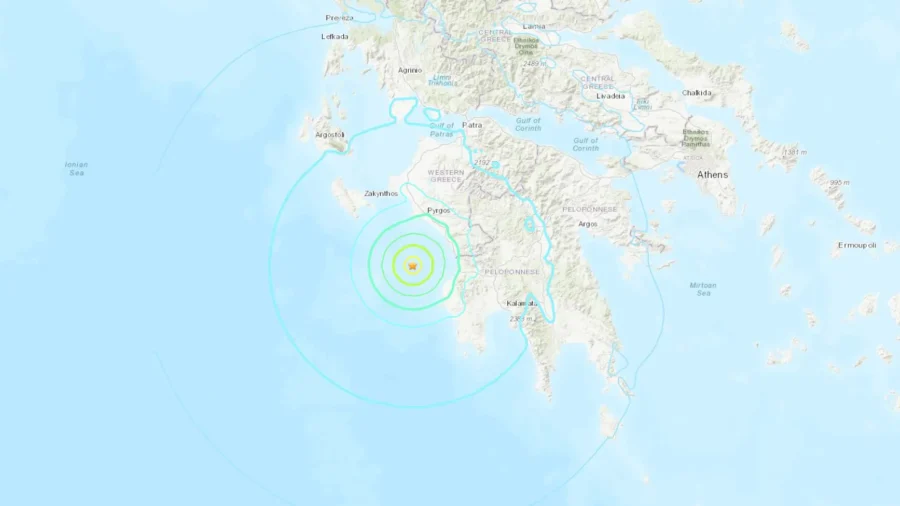 Moderately Strong Earthquake Has Struck Southern Greece