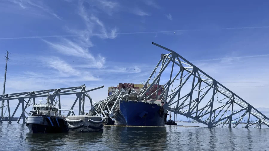 A Channel Has Opened for Vessels Clearing Wreckage at the Baltimore Bridge Collapse Site