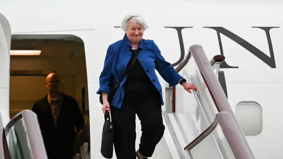 Janet Yellen Arrives in China for High-Stakes Economic Meetings