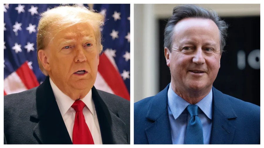 UK Foreign Secretary David Cameron Meets Trump at Mar-a-Lago
