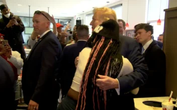 Video: Trump Stops at Chick-fil-A, Hugs Supporter