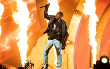 Travis Scott performs at the Astroworld Music Festival in Houston on Nov. 5, 2021. (Amy Harris/Invision/AP Photo)