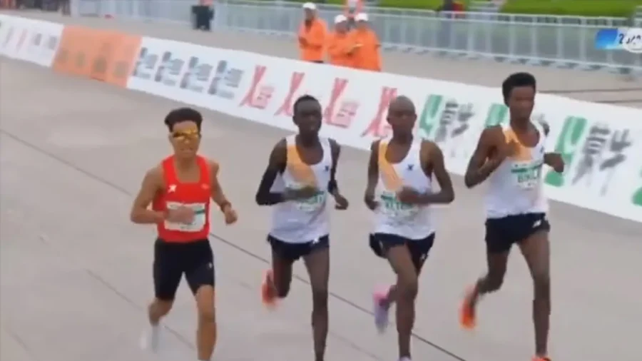 Chinese Marathon Runner Allegedly Caught Cheating: Viral Video