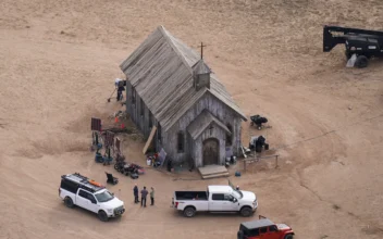 The movie set of  "Rust" at Bonanza Creek Ranch in Santa Fe, N.M., on Oct. 23, 2021. (Jae C. Hong/AP Photo)
