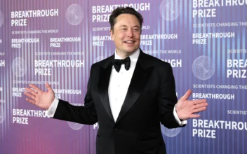 Elon Musk attends the 10th Annual Breakthrough Prize Ceremony at Academy Museum of Motion Pictures in Los Angeles, Calif., on April 13, 2024. (Kevin Winter/Getty Images)