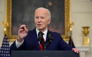 U.S. President Joe Biden speaks after signing the foreign aid bill at the White House in Washington on April 24, 2024. (Jim Watson/AFP via Getty Images)