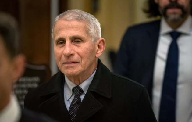Dr. Anthony Fauci, the former head of the National Institute of Allergy and Infectious Diseases, arrives at the U.S Capitol for the first of two days of interviews before of the Select Subcommittee on the Coronavirus Pandemic in Washington on Jan. 8, 2024. (Kent Nishimura/Getty Images)