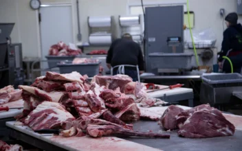 Fresh beef meat cut into large pieces is seen at First Capitol Meat Processing plant in Corydon, Ind., on Jan. 31, 2022. (Amira Karaoud/Reuters)