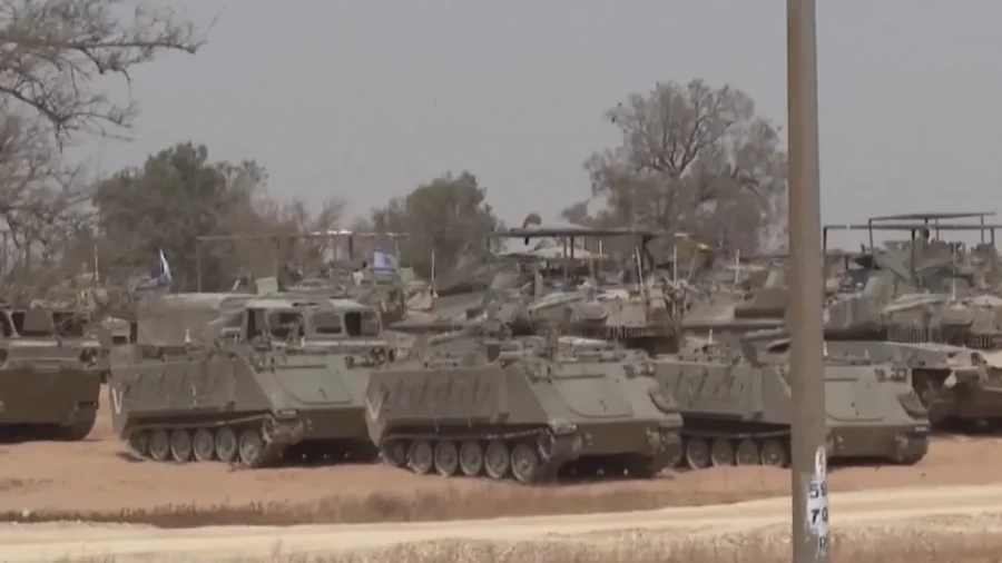 Israeli Tanks Lined Up for Possible Rafah Offensive