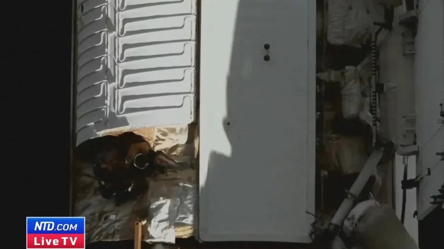 Russian Cosmonauts Take a Spacewalk at the International Space Station