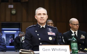 U.S. Space Force General Stephen N. Whiting sits before the start of a hearing with the Senate Armed Services Committee at the Hart Senate Office Building in Washington on Feb. 29, 2024. (Anna Moneymaker/Getty Images)