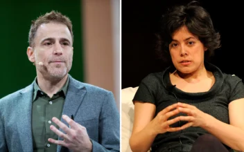 (Left) Slack CEO Stewart Butterfield speaks at his company’s Frontiers conference in San Francisco, Calif., on April 24, 2019. (Right) Cofounder of Hunch Caterina Fake attends the Wired business conference in New York City on June 14, 2010. (Noah Berger/AFP via Getty Images; Larry Busacca/Getty Images for Conde Nast) 