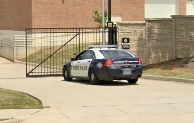 A police car in Conroe, Texas, in April 2022. (Google Maps/Screenshot via NTD)