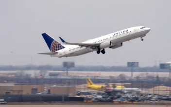 A United Airlines flight lifts off at O'Hare International Airport in Chicago, Ill., on Dec. 13, 2022. (Scott Olson/Getty Images)