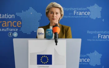 European Commission President Ursula von der Leyen delivers a speech to the press at the French representation of the European Commission in Paris on May 6, 2024. (Dimitar Dilkoff/AFP via Getty Images)